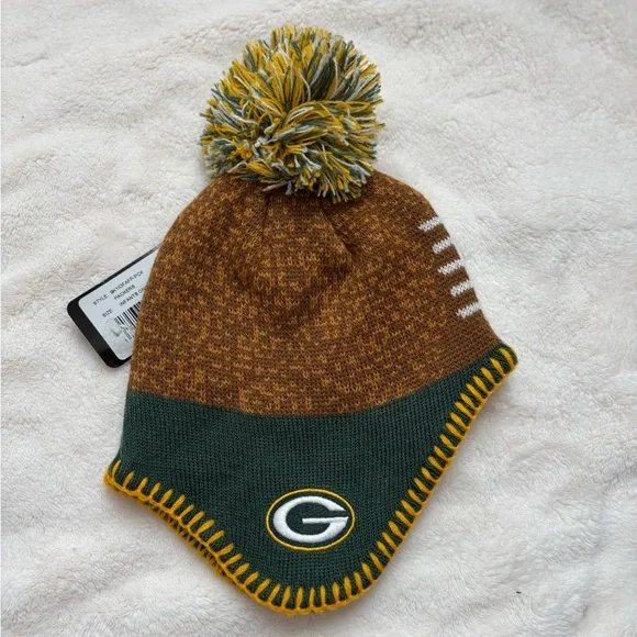 NFL Shop Packers Infant Football head Knit Hat - Picture 4 of 6